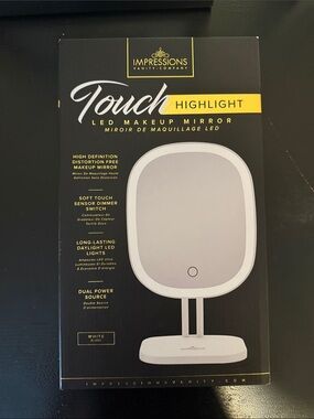 Impressions Touch Highlight LED Makeup Mirror - White